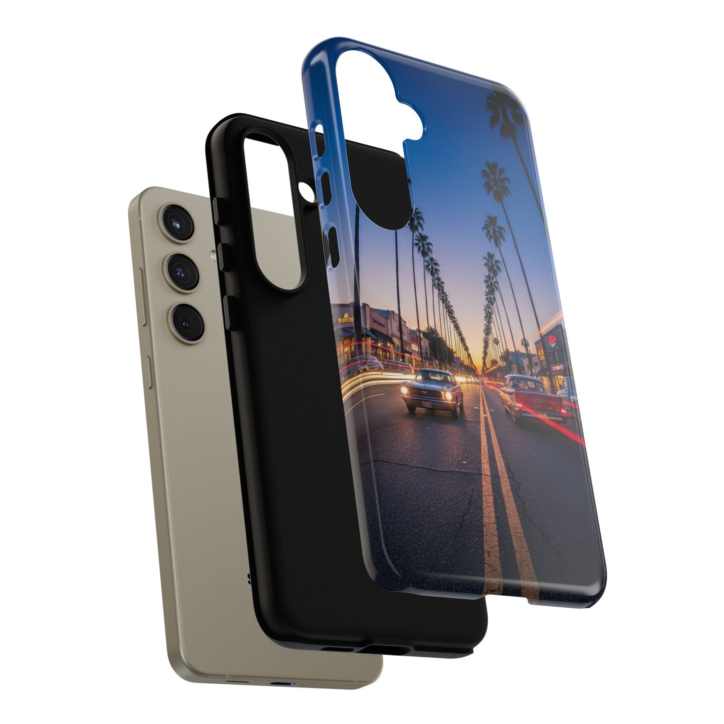 LA Sunset Boulevard Phone Case | Palm Tree Sunset Aesthetic | City Night Tough Case