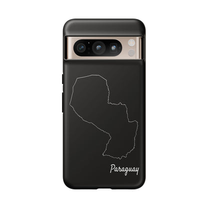 Paraguay Outline Phone Case – Minimal Country Map Tough Case (iPhone, Samsung, Pixel)