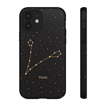 Pisces Zodiac Constellation Phone Case – Luxe Gold Celestial Cover
