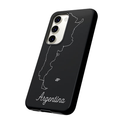 Argentina Outline Phone Case – Minimal Country Map Tough Case (iPhone, Samsung, Pixel)