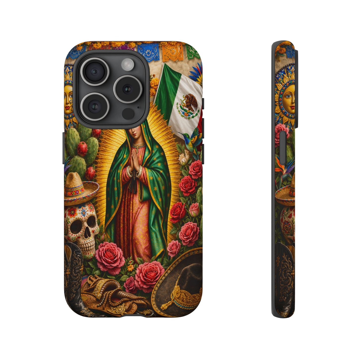 Virgen de Guadalupe Phone Case Mexican Floral iPhone Samsung Pixel Case