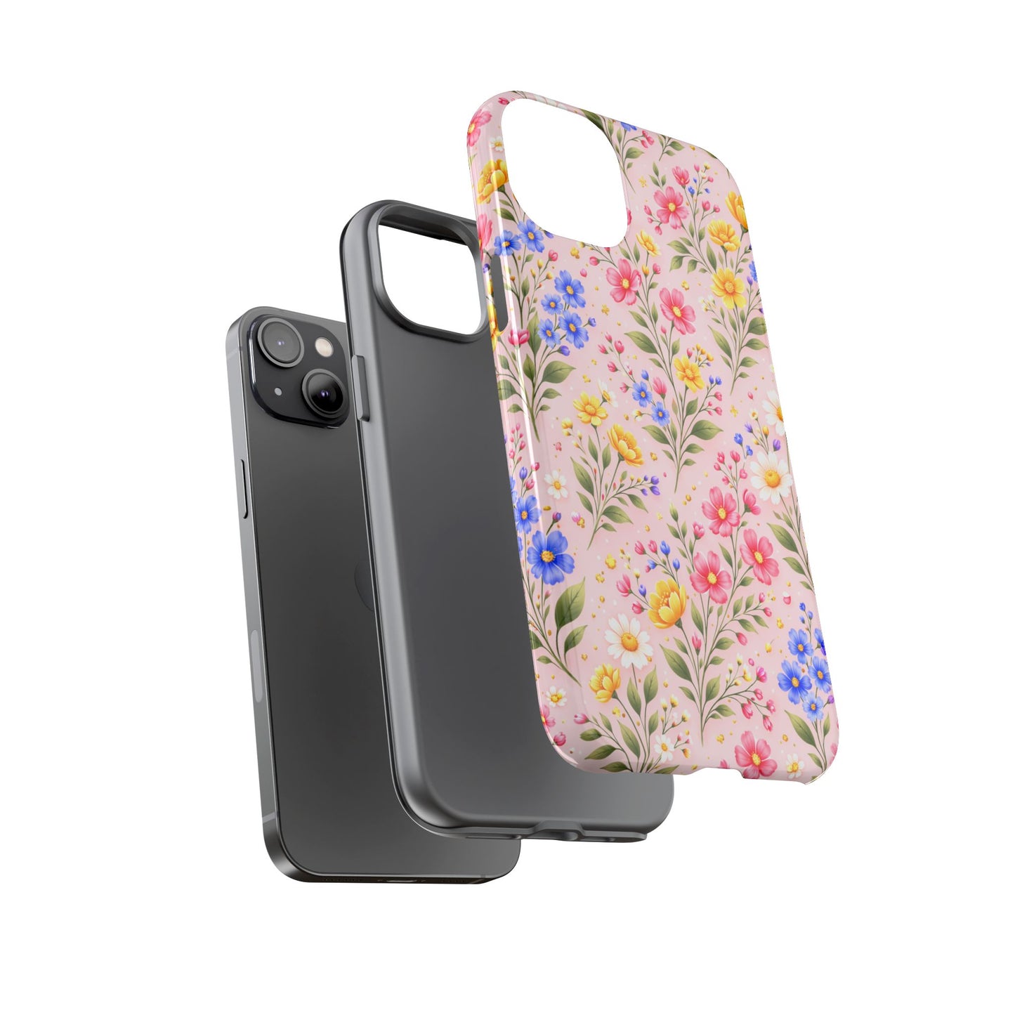 Wildflower Floral Phone Case Vintage Spring Meadow Tough Cover