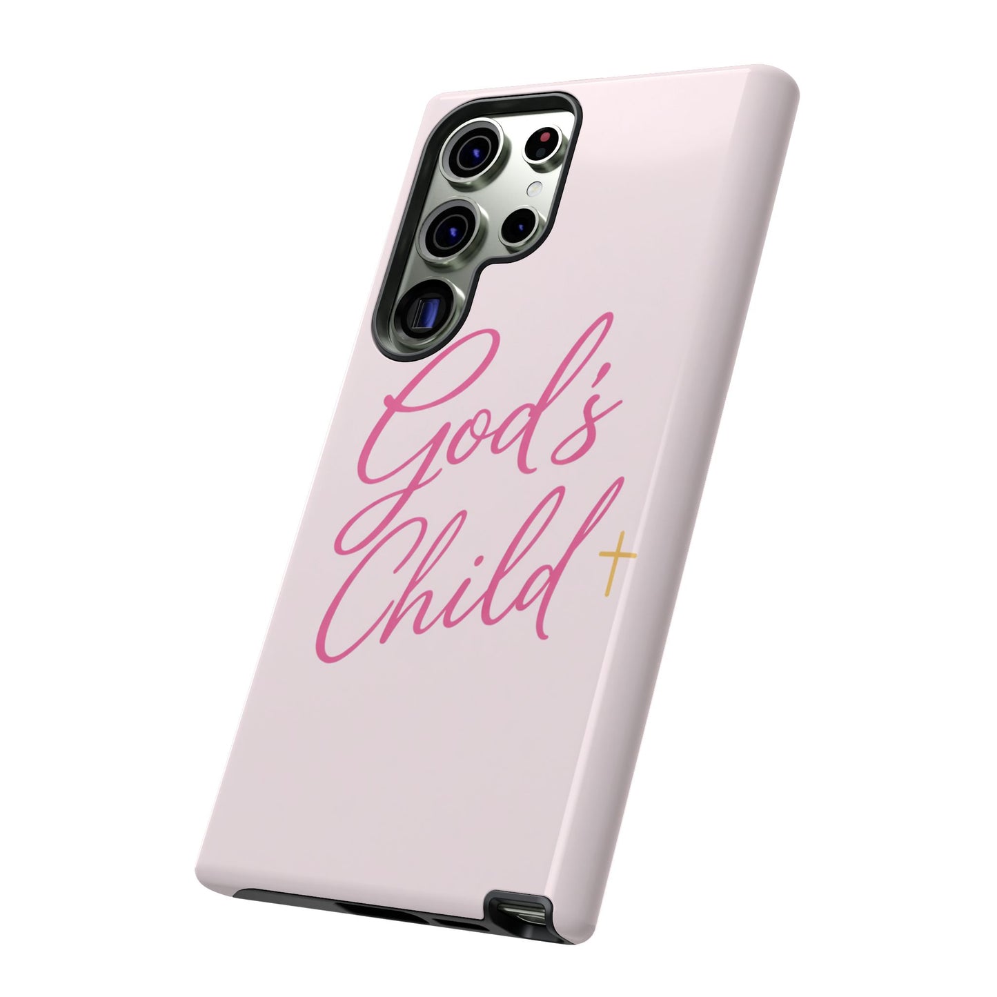 Gods Child Phone Case Christian Pink Aesthetic Tough iPhone Case