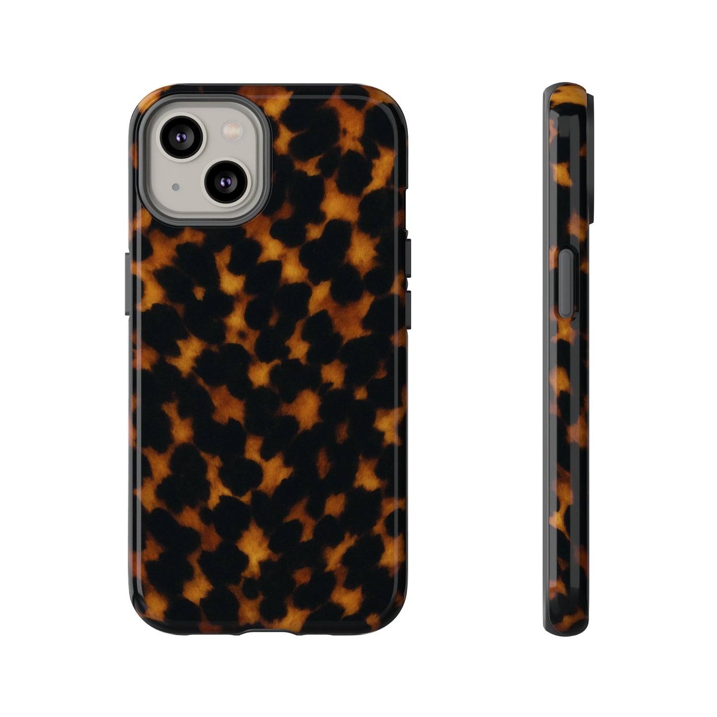 Tortoiseshell Pattern Tough Phone Case | Classic Leopard-Style Protective Cover