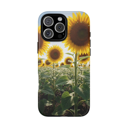 Sunflower Field Phone Case | Golden Hour Floral Aesthetic | Bright Summer Tough Case