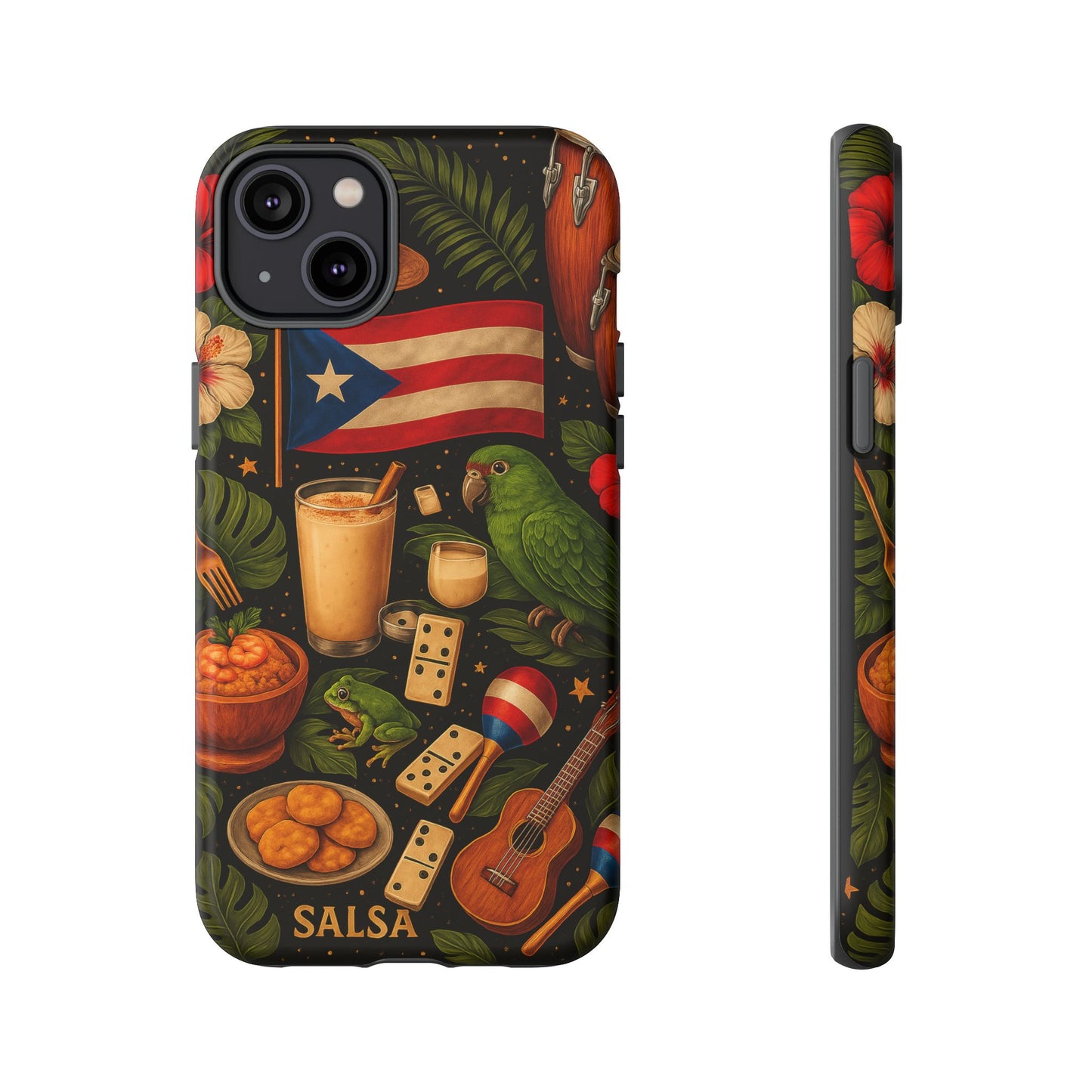 Puerto Rican Culture Phone Case | Boricua Icons Caribbean Aesthetic Tough Protective Case