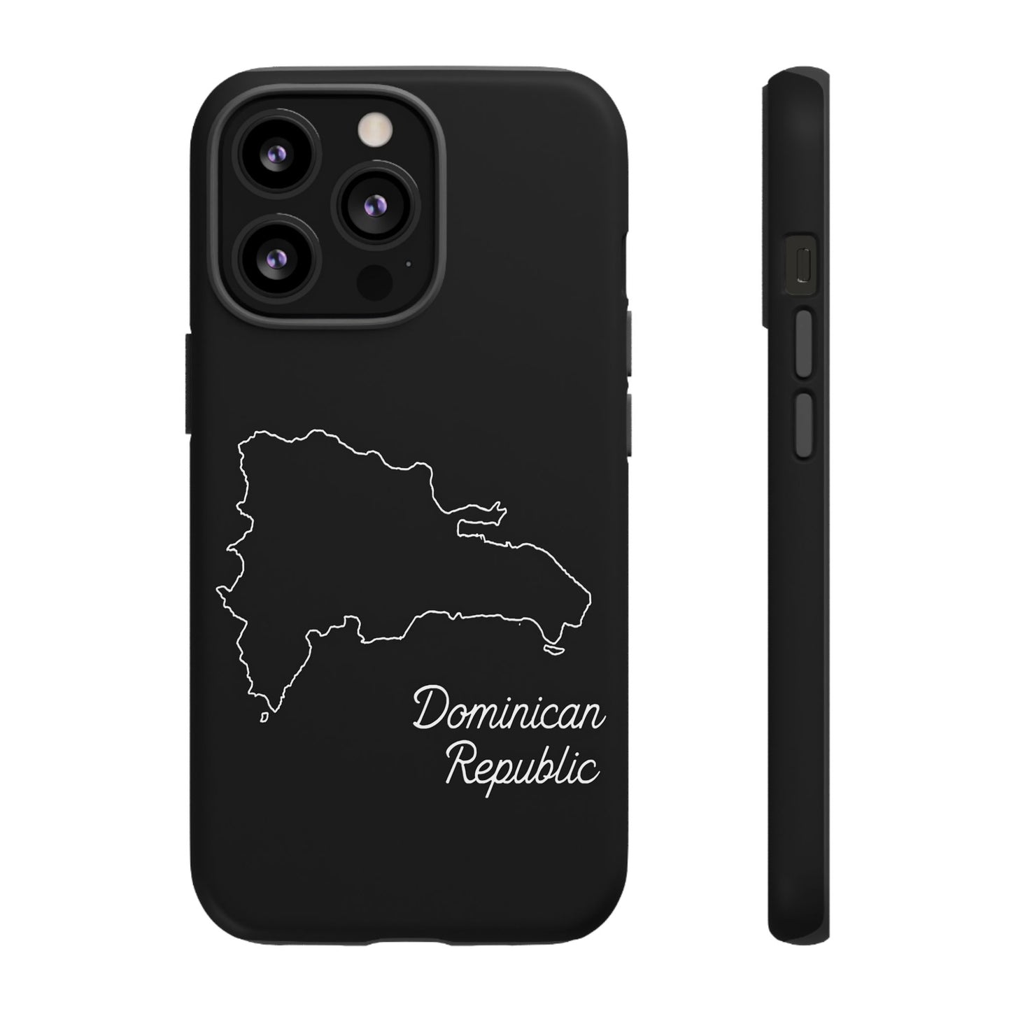 Dominican Republic Outline Phone Case – Minimal Country Map Tough Case (iPhone, Samsung, Pixel)