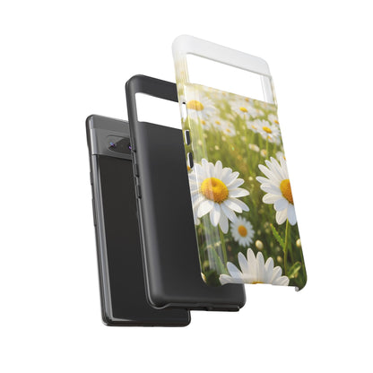 Daisy Phone Case – Floral Spring Field Tough Protective Case (iPhone, Samsung, Pixel)