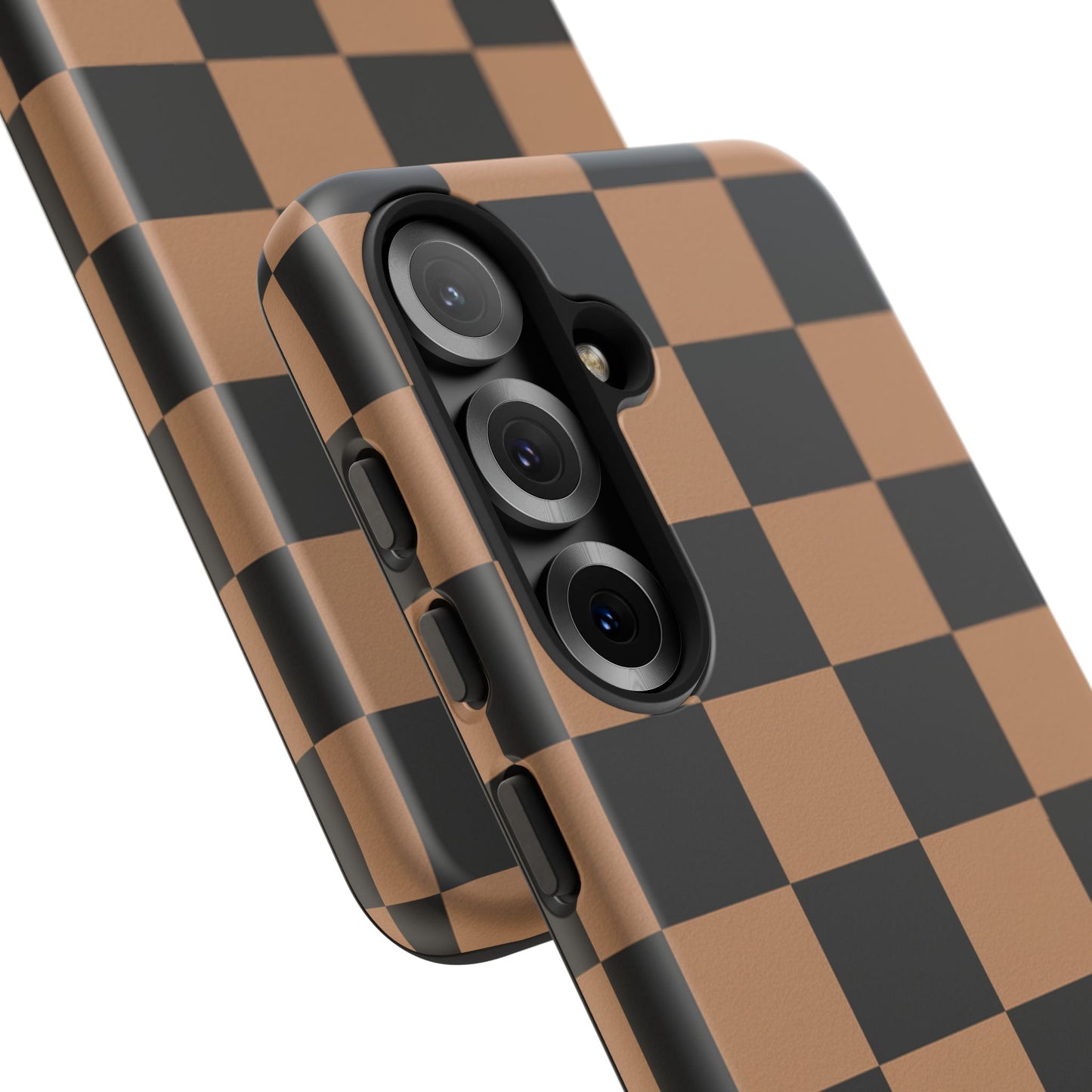 Brown Checkerboard Phone Case | Aesthetic Tough Protective Case