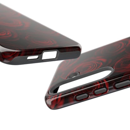 Dark Red Rose Phone Case – Gothic Floral Tough Case (iPhone, Samsung, Pixel)