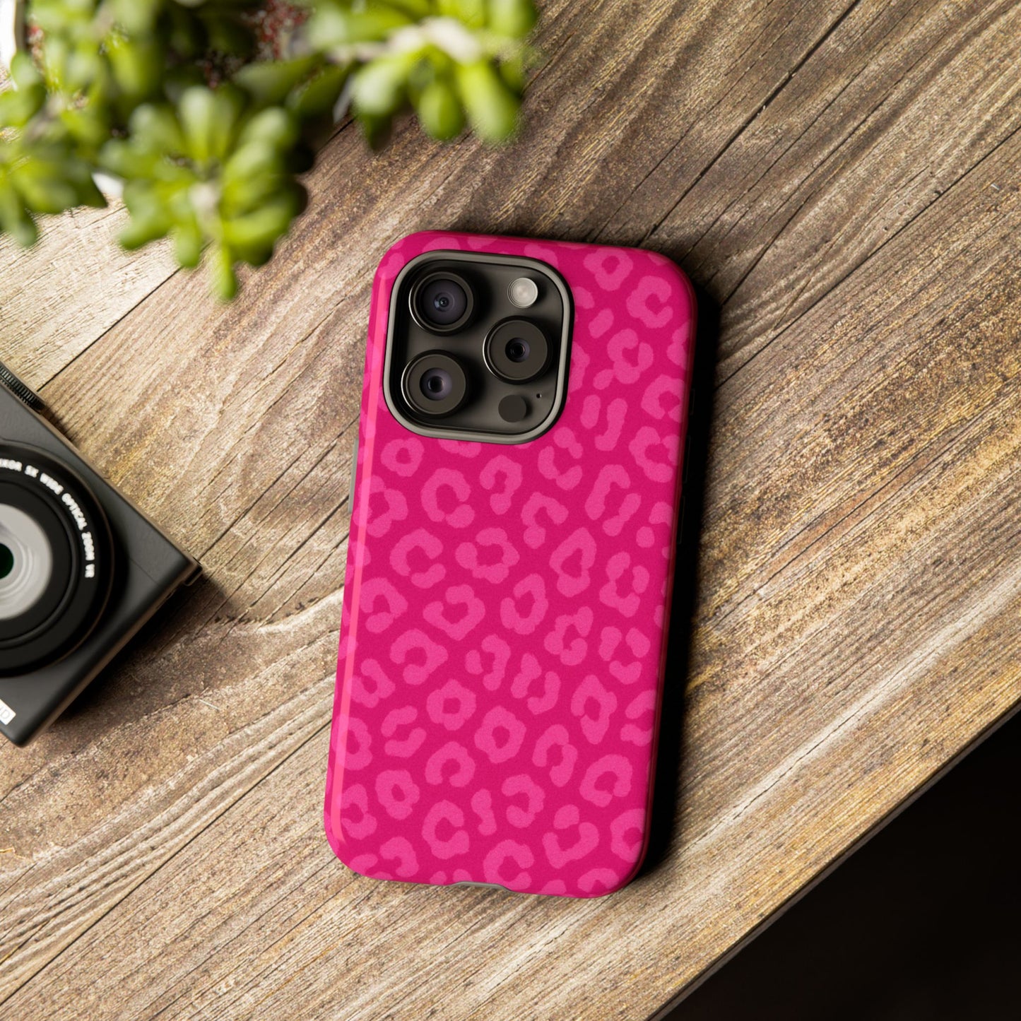 Hot Pink Leopard Phone Case – Bold Coquette Aesthetic Tough Case