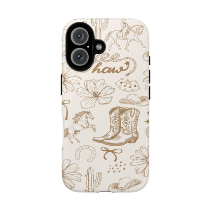 Western Cowgirl Phone Case for iPhone Samsung Galaxy Pixel Tough Case