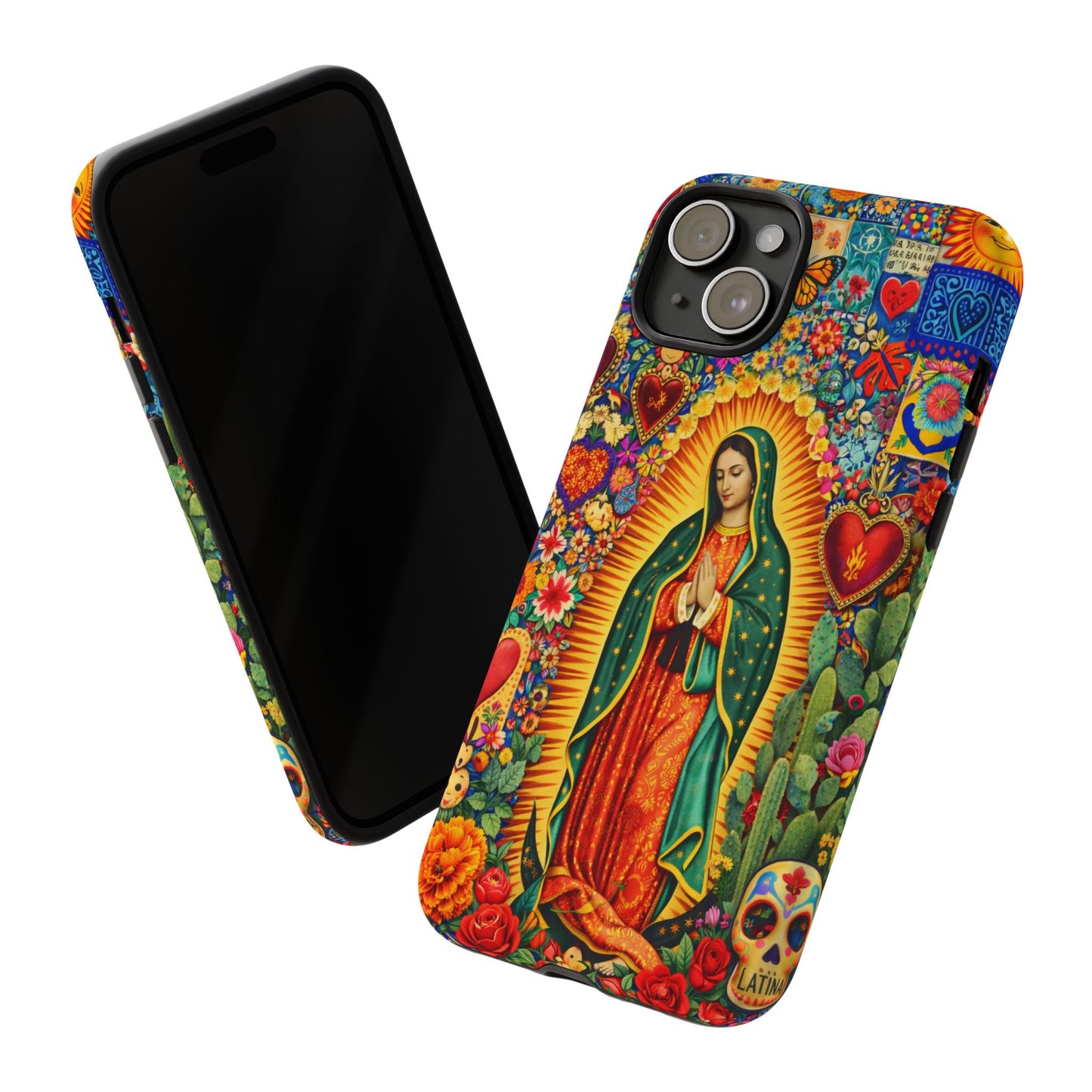 Virgin Mary Guadalupe Phone Case Mexican Folk Art Tough Cover iPhone Samsung