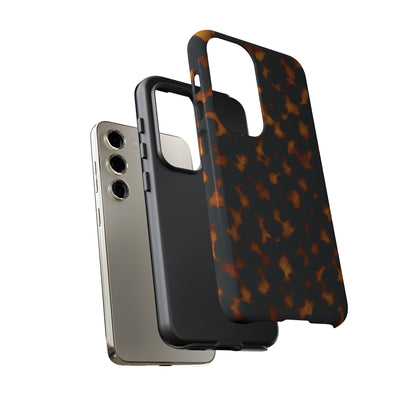 Tortoiseshell Pattern Tough Phone Case | Classic Leopard-Style Protective Cover