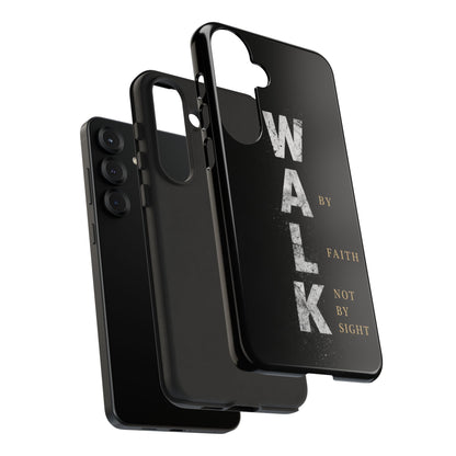 Walk by Faith Not by Sight Christian Phone Case Bible Verse Faith Cover