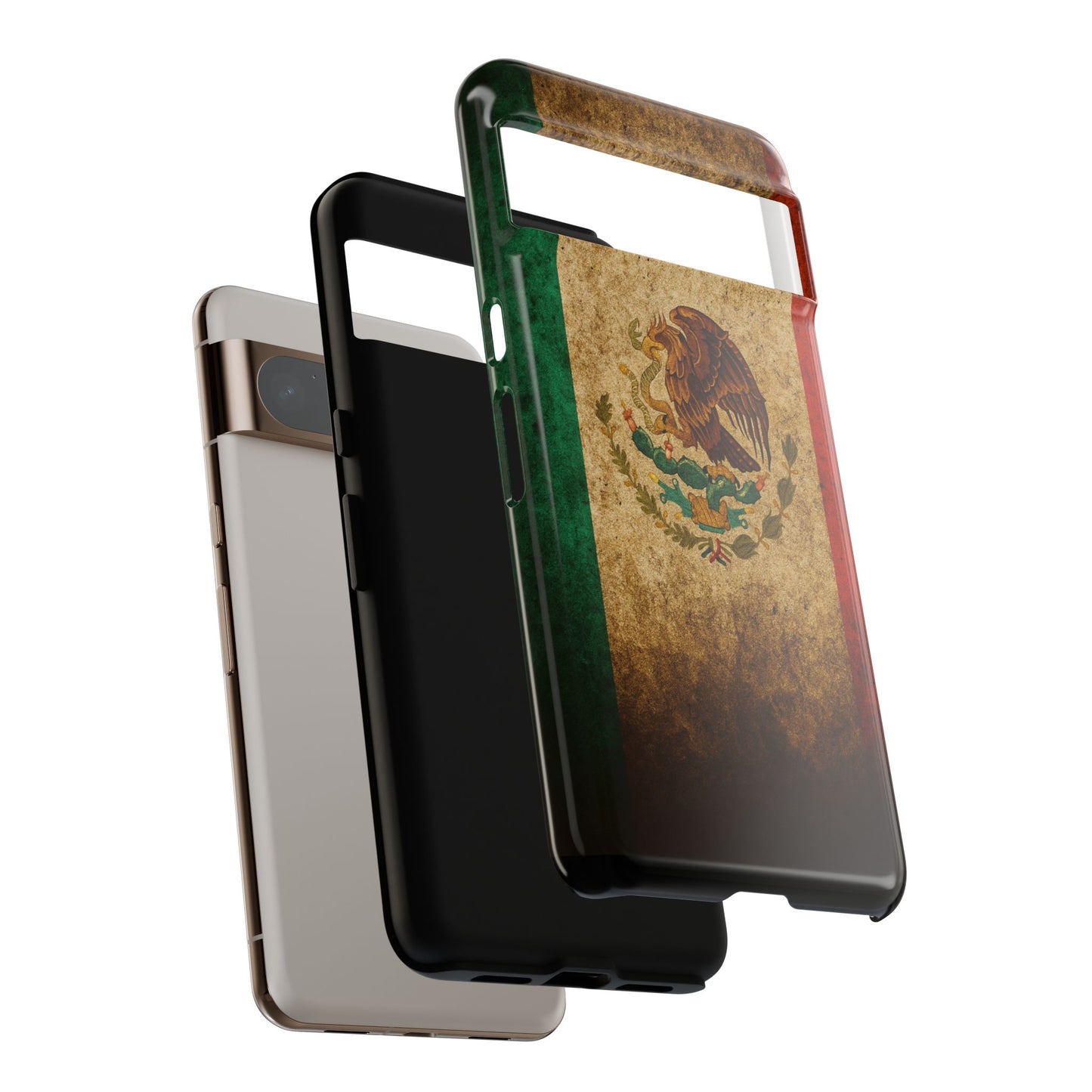 Vintage Mexico Flag Phone Case – Mexican Pride Grunge Flag Aesthetic Tough Case