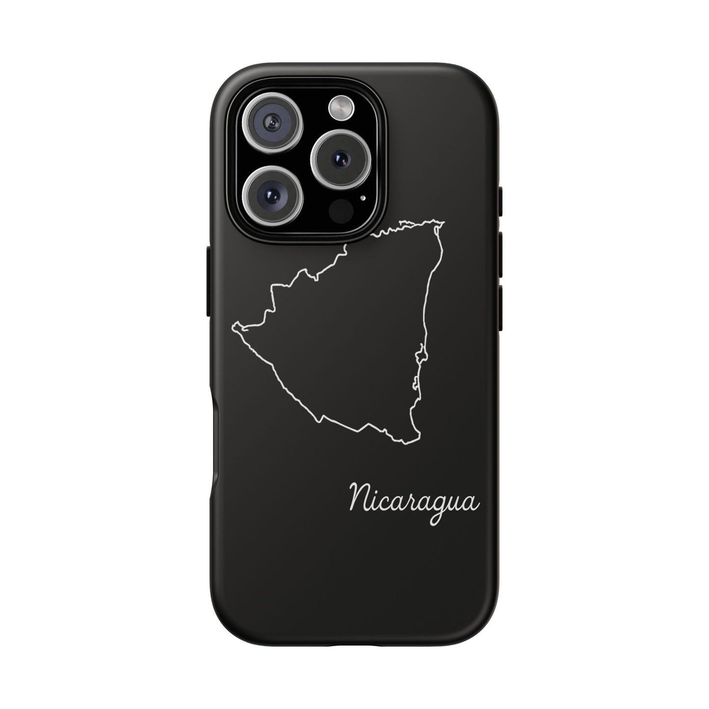 Nicaragua Outline Phone Case – Minimal Country Map Tough Case (iPhone, Samsung, Pixel)
