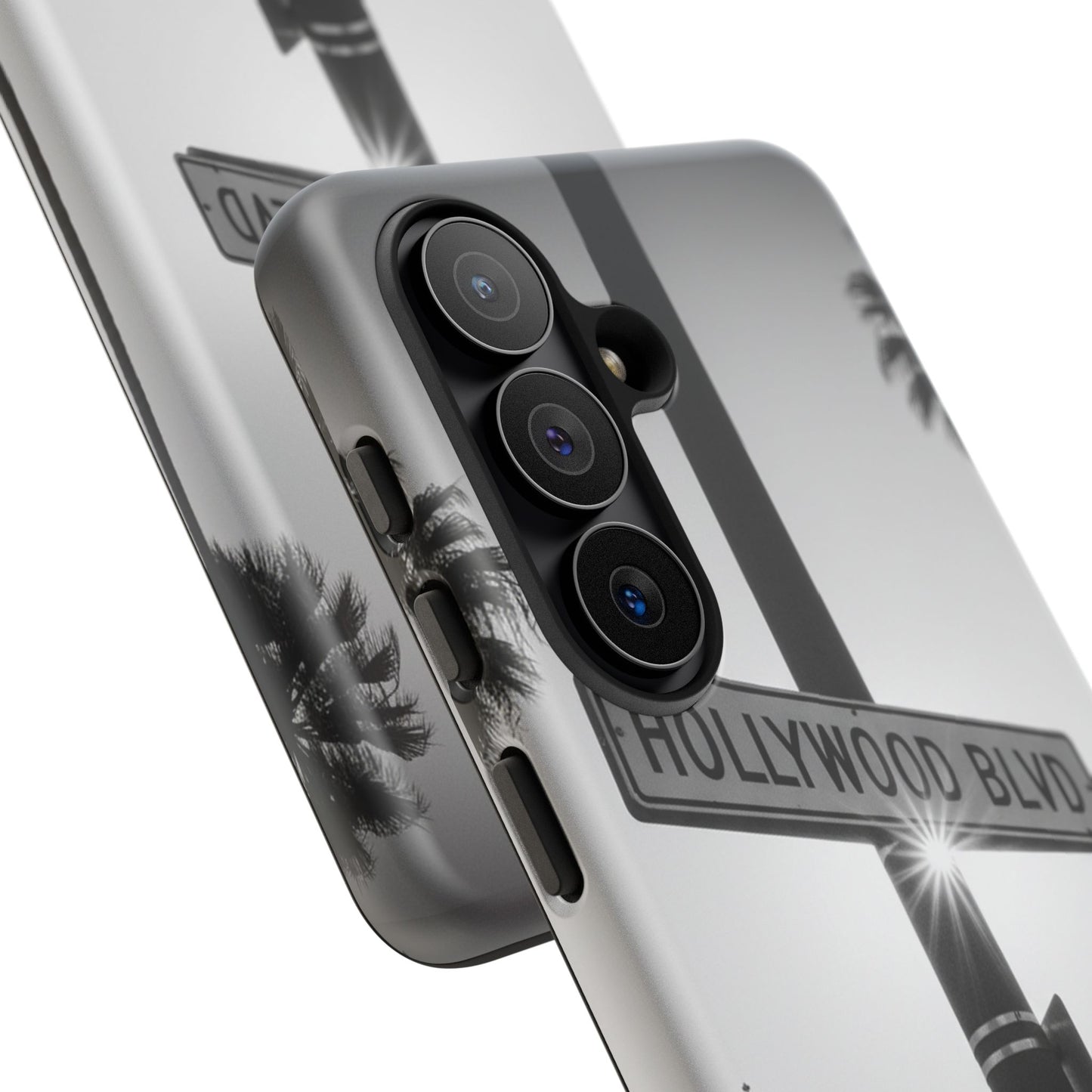 Hollywood Blvd Phone Case | Vintage Los Angeles Street Sign | Black & White LA Aesthetic