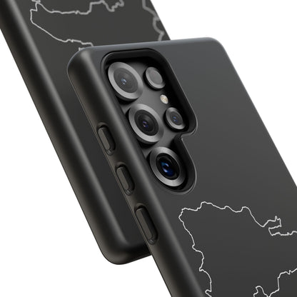 Dominican Republic Outline Phone Case – Minimal Country Map Tough Case (iPhone, Samsung, Pixel)