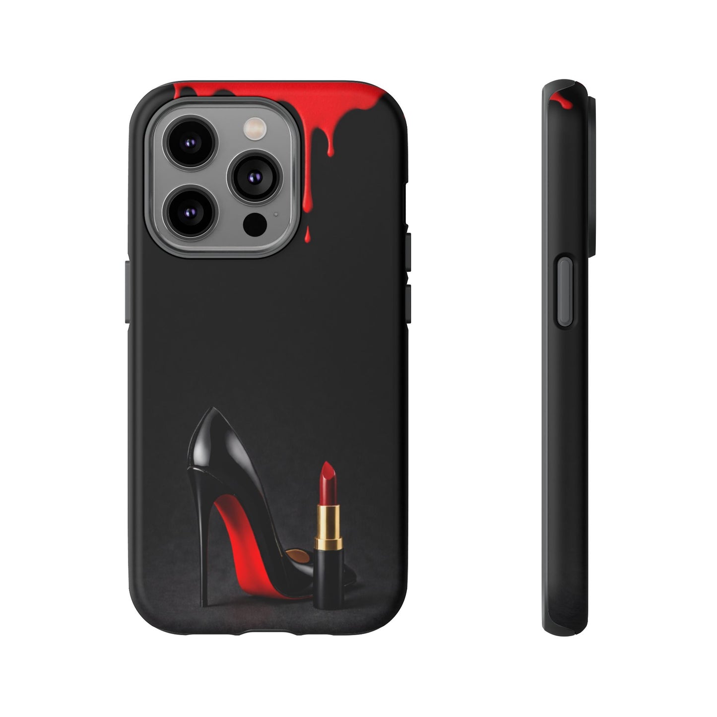 Dark Feminine Red Drip Phone Case – Gothic Glam Tough Cover