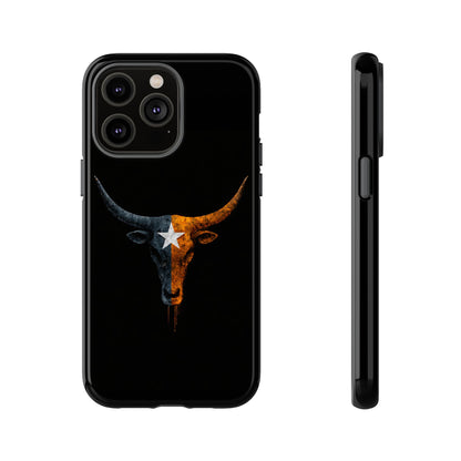 Texas Longhorn Skull Phone Case Western Cowboy Bull iPhone Samsung Cover
