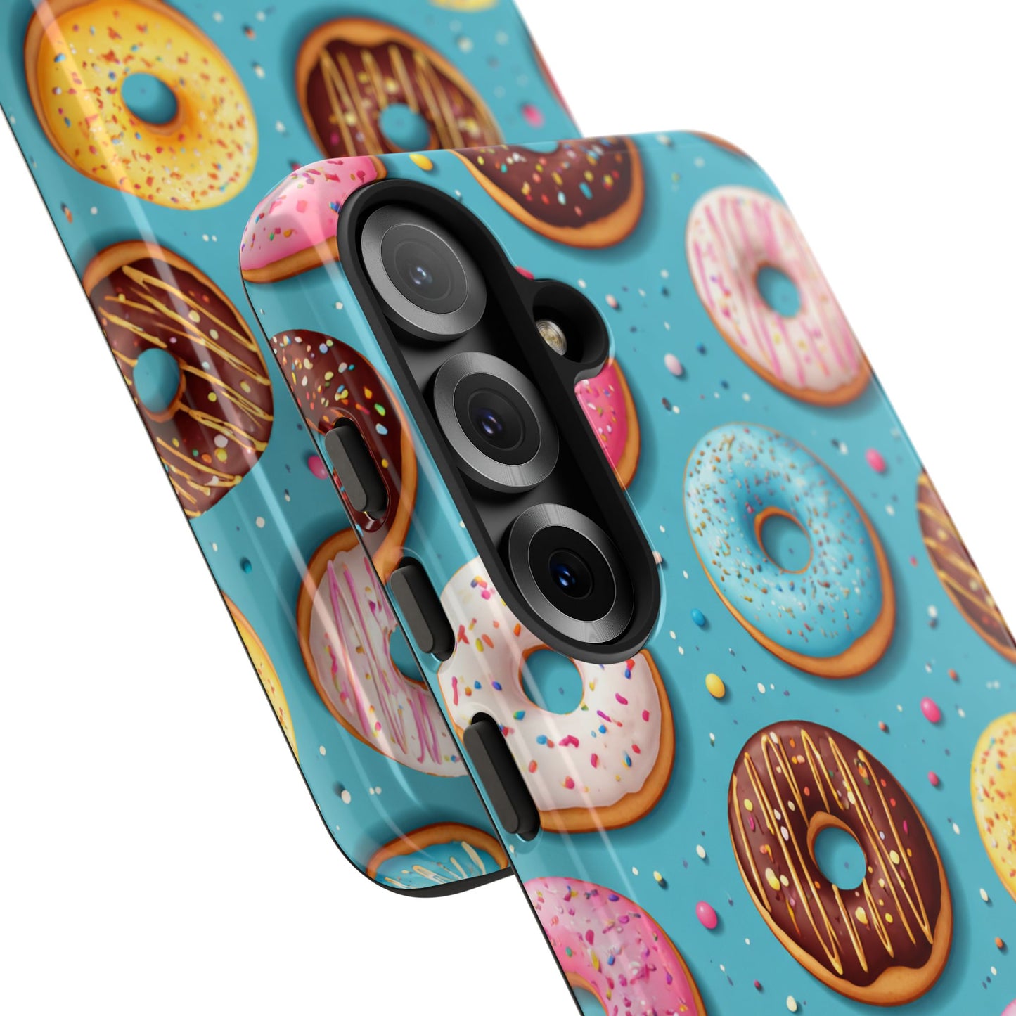 Cute Donut Pattern Phone Case – Colorful Sprinkles Dessert Design for Iphone, Samsung Galaxy and Pixel