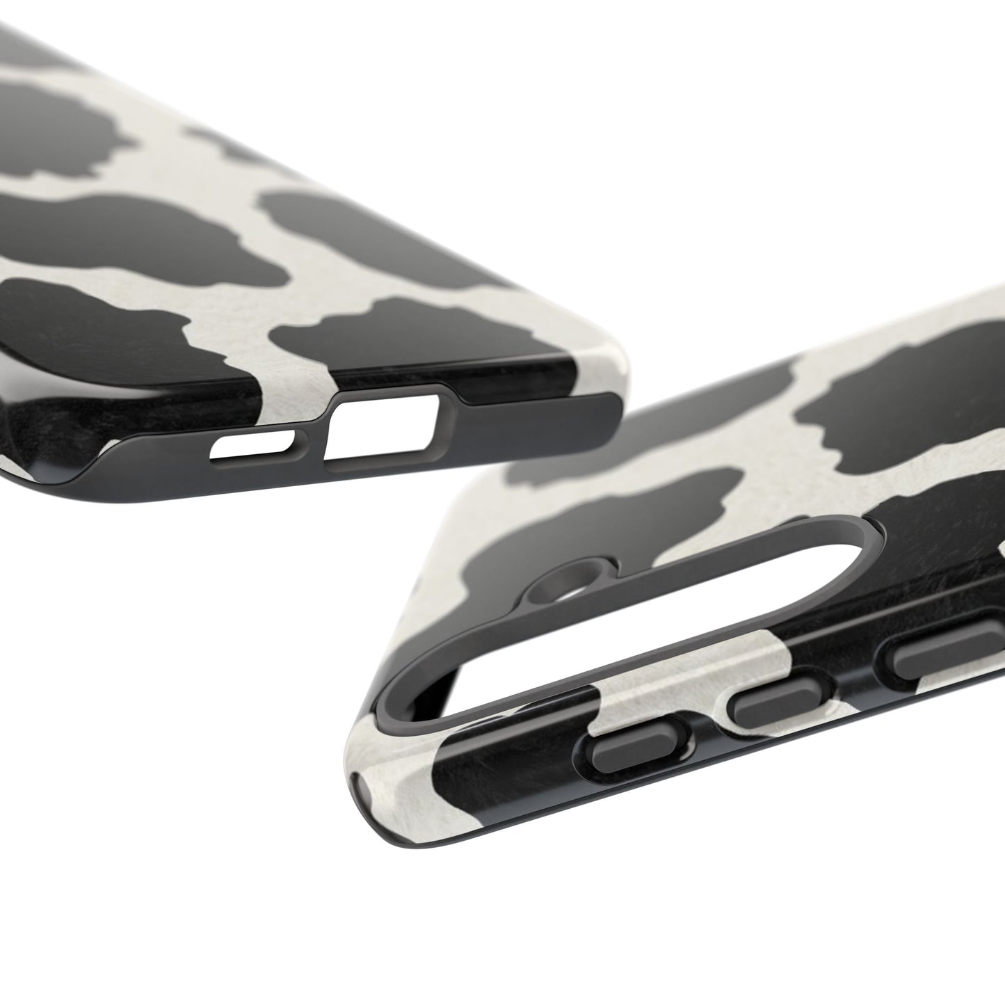 Black & White Cow Print Phone Case | Aesthetic Tough Protective Case