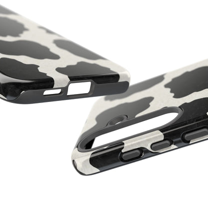 Black & White Cow Print Phone Case | Aesthetic Tough Protective Case