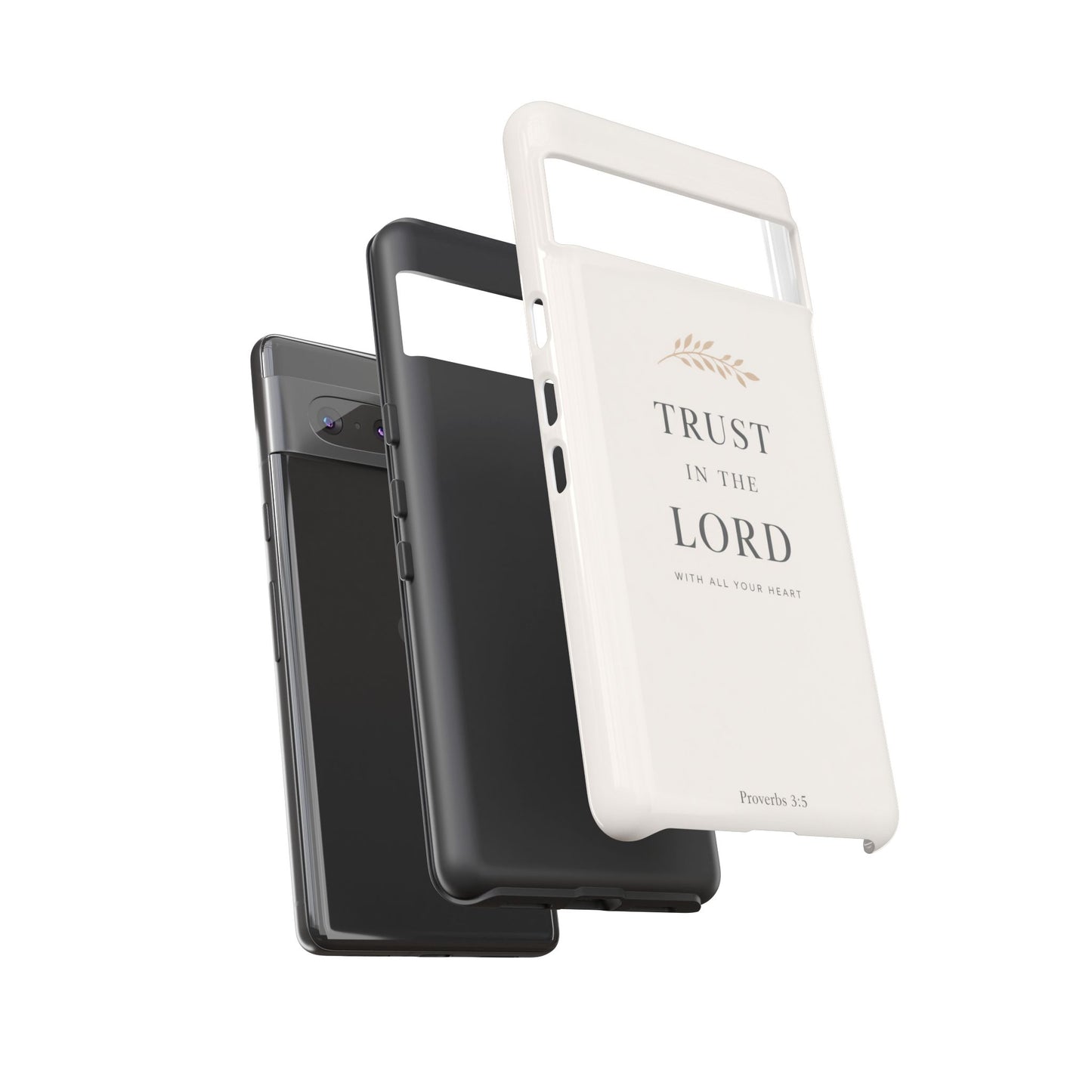 Proverbs 3:5 Christian Phone Case Trust in the Lord Minimalist Faith Cover