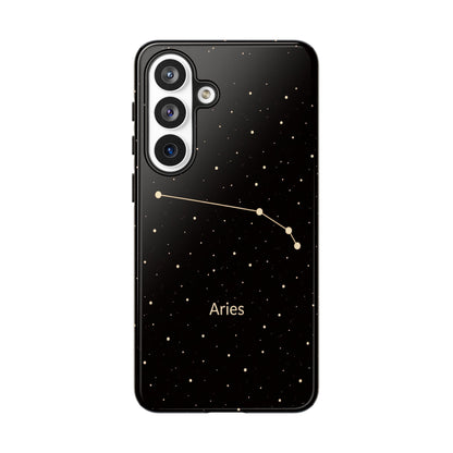 Aries Zodiac Constellation Phone Case – Luxe Gold Celestial Cover