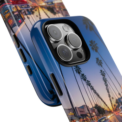 LA Sunset Boulevard Phone Case | Palm Tree Sunset Aesthetic | City Night Tough Case