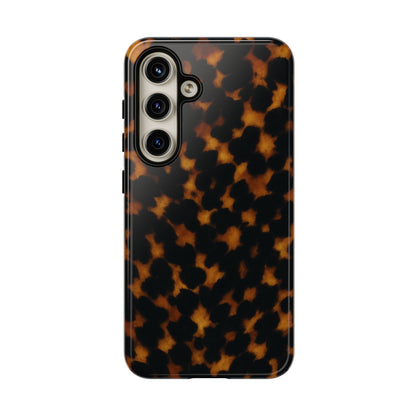 Tortoiseshell Pattern Tough Phone Case | Classic Leopard-Style Protective Cover