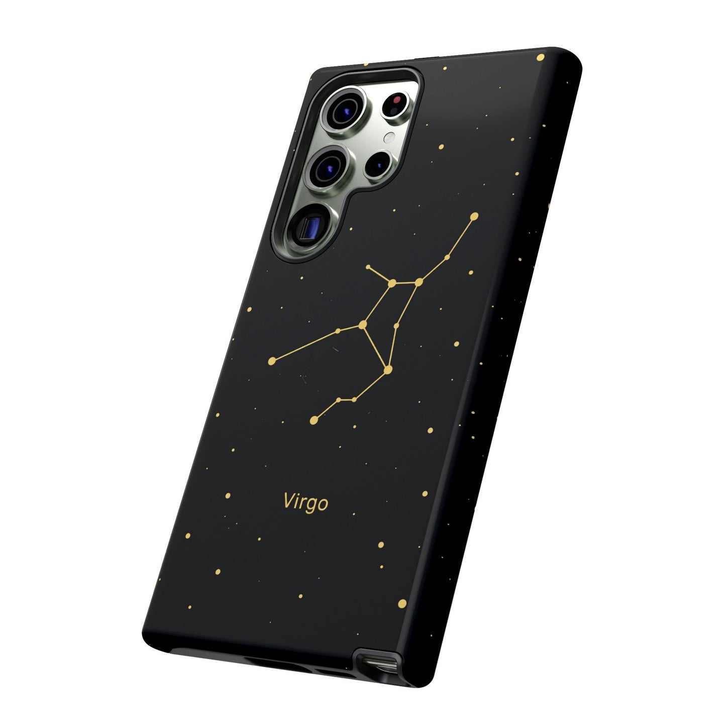 Virgo Zodiac Constellation Phone Case – Luxe Gold Celestial Cover