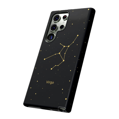 Virgo Zodiac Constellation Phone Case – Luxe Gold Celestial Cover