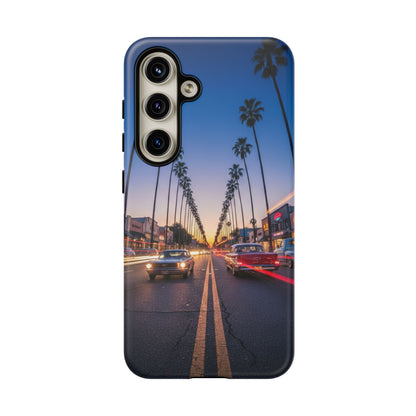 LA Sunset Boulevard Phone Case | Palm Tree Sunset Aesthetic | City Night Tough Case