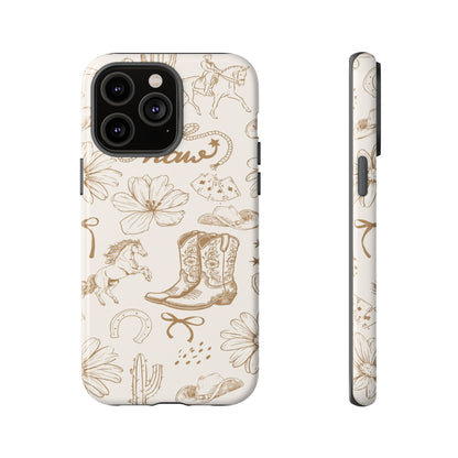 Western Cowgirl Phone Case for iPhone Samsung Galaxy Pixel Tough Case