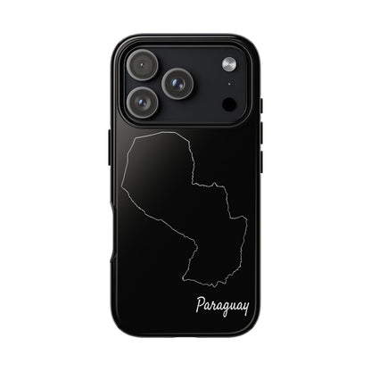 Paraguay Outline Phone Case – Minimal Country Map Tough Case (iPhone, Samsung, Pixel)