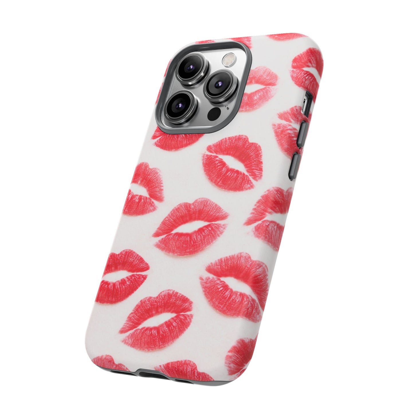 Red Lipstick Kiss Phone Case – Sexy Lip Print Pattern Tough Protective Cover