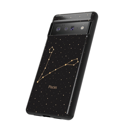 Pisces Zodiac Constellation Phone Case – Luxe Gold Celestial Cover