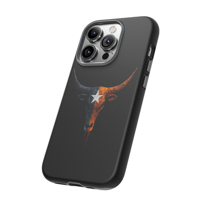 Texas Longhorn Skull Phone Case Western Cowboy Bull iPhone Samsung Cover