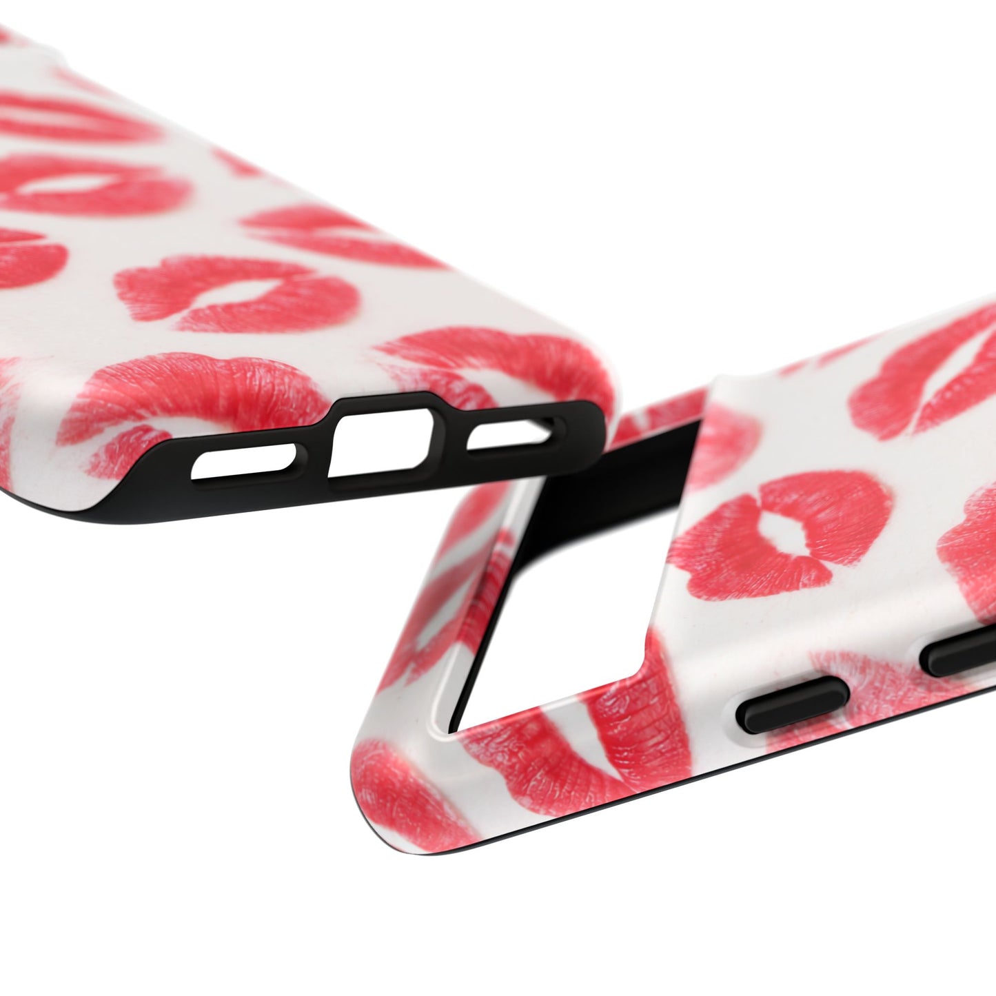 Red Lipstick Kiss Phone Case – Sexy Lip Print Pattern Tough Protective Cover