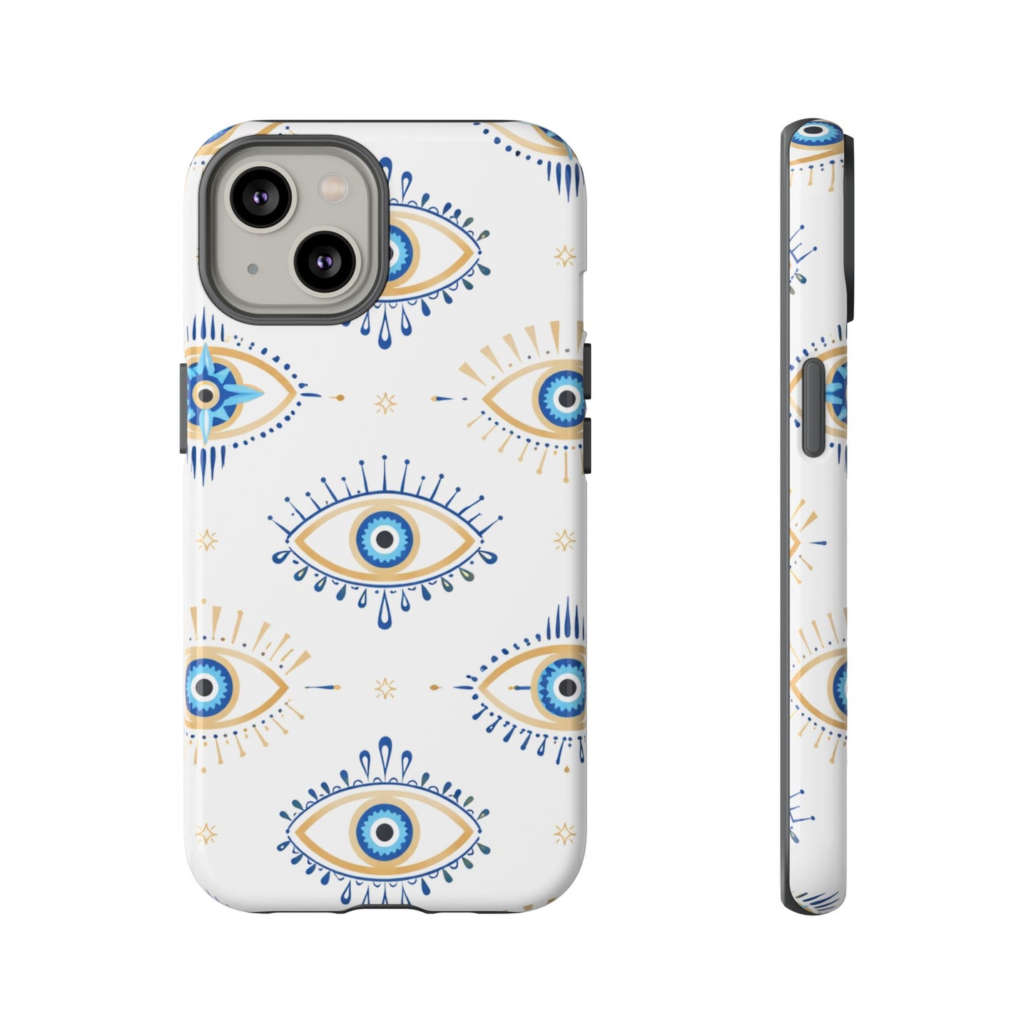 Blue Evil Eye Phone Case – Protective Slim Shockproof Cover for Iphone, Samsung Galaxy and Pixel