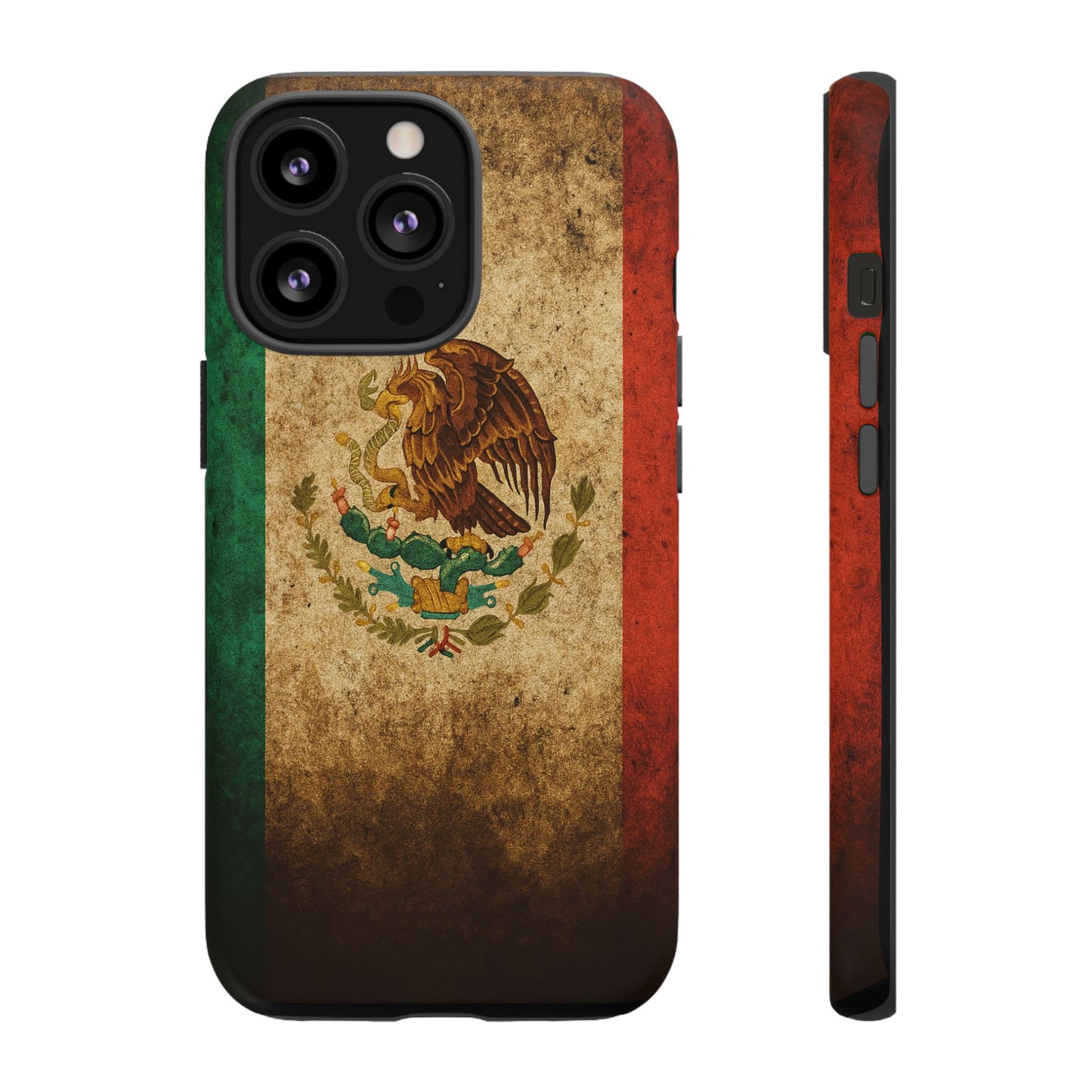 Vintage Mexico Flag Phone Case – Mexican Pride Grunge Flag Aesthetic Tough Case