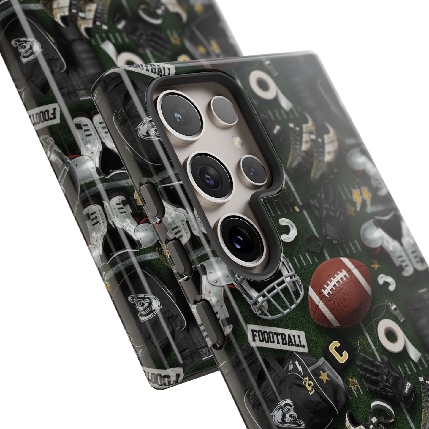 Football Pattern Phone Case – Sports Fan Tough Protective Game Day Case