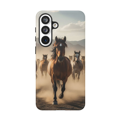 Running Horses Phone Case – Wild Mustang Herd Tough Case (iPhone, Samsung, Pixel)