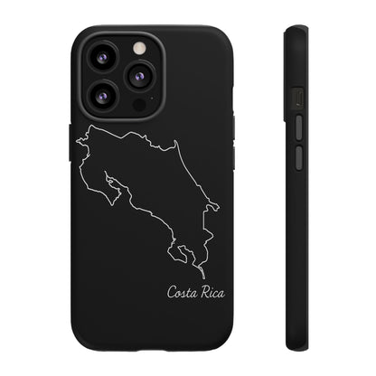 Costa Rica Outline Phone Case – Minimal Country Map Tough Case (iPhone, Samsung, Pixel)
