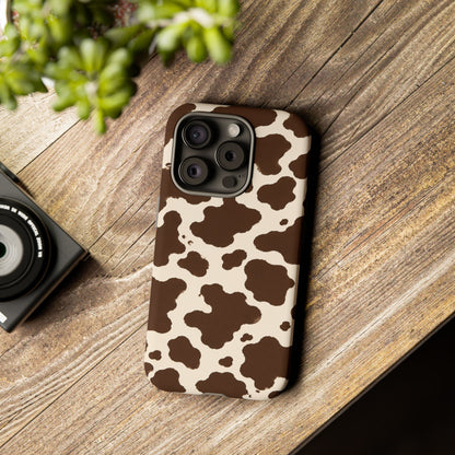 Western Cow Print Tough Phone Case for iPhone Samsung Galaxy Pixel