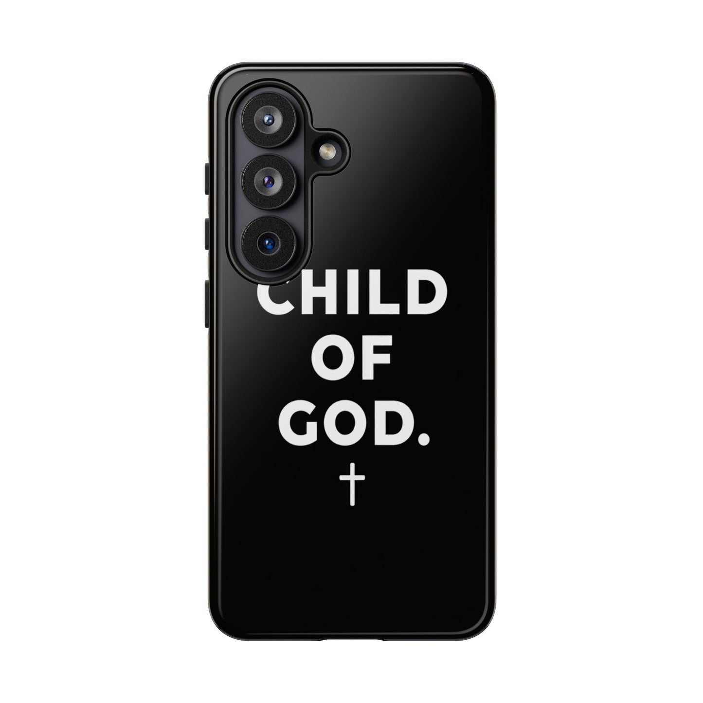 Child of God Phone Case Christian Black Aesthetic Cross Tough Cover