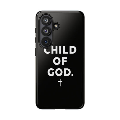 Child of God Phone Case Christian Black Aesthetic Cross Tough Cover