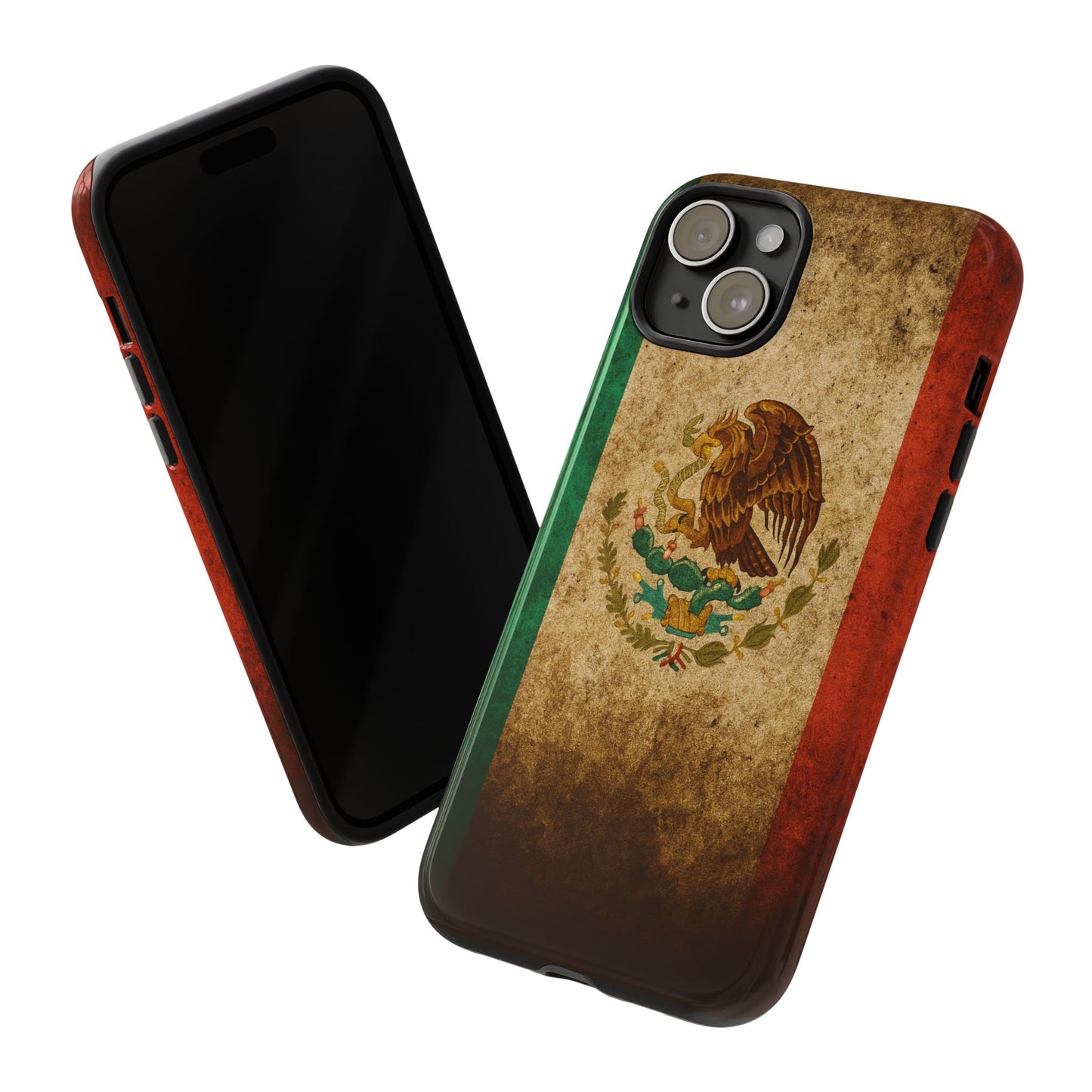 Vintage Mexico Flag Phone Case – Mexican Pride Grunge Flag Aesthetic Tough Case